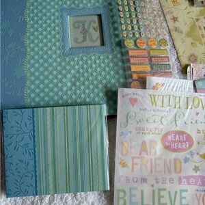 Decorative K&Co Scrapbook and Photo Kit- Blue and Green
